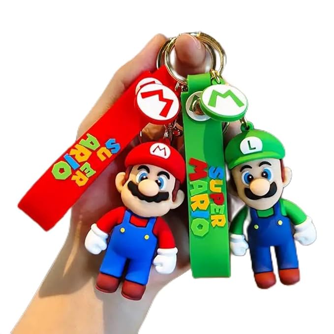 Cute 3D Super Mario Keychain for Kids