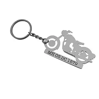 SILVER VALLEY Silver Pebbles Customized Bike Keychain