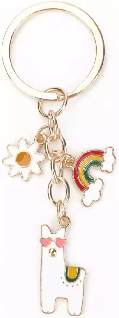 Alpaca Keychain - Stunning Rainbow Keychain Gifts for Women