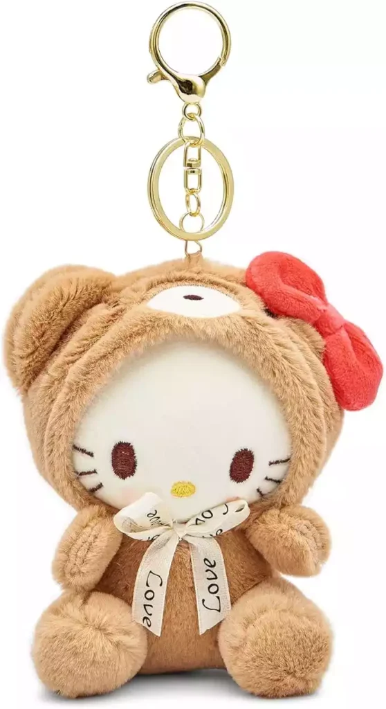 . Cute Plush Keychain for Women Girls, 5" Lovely Keychain Decorative Accessories